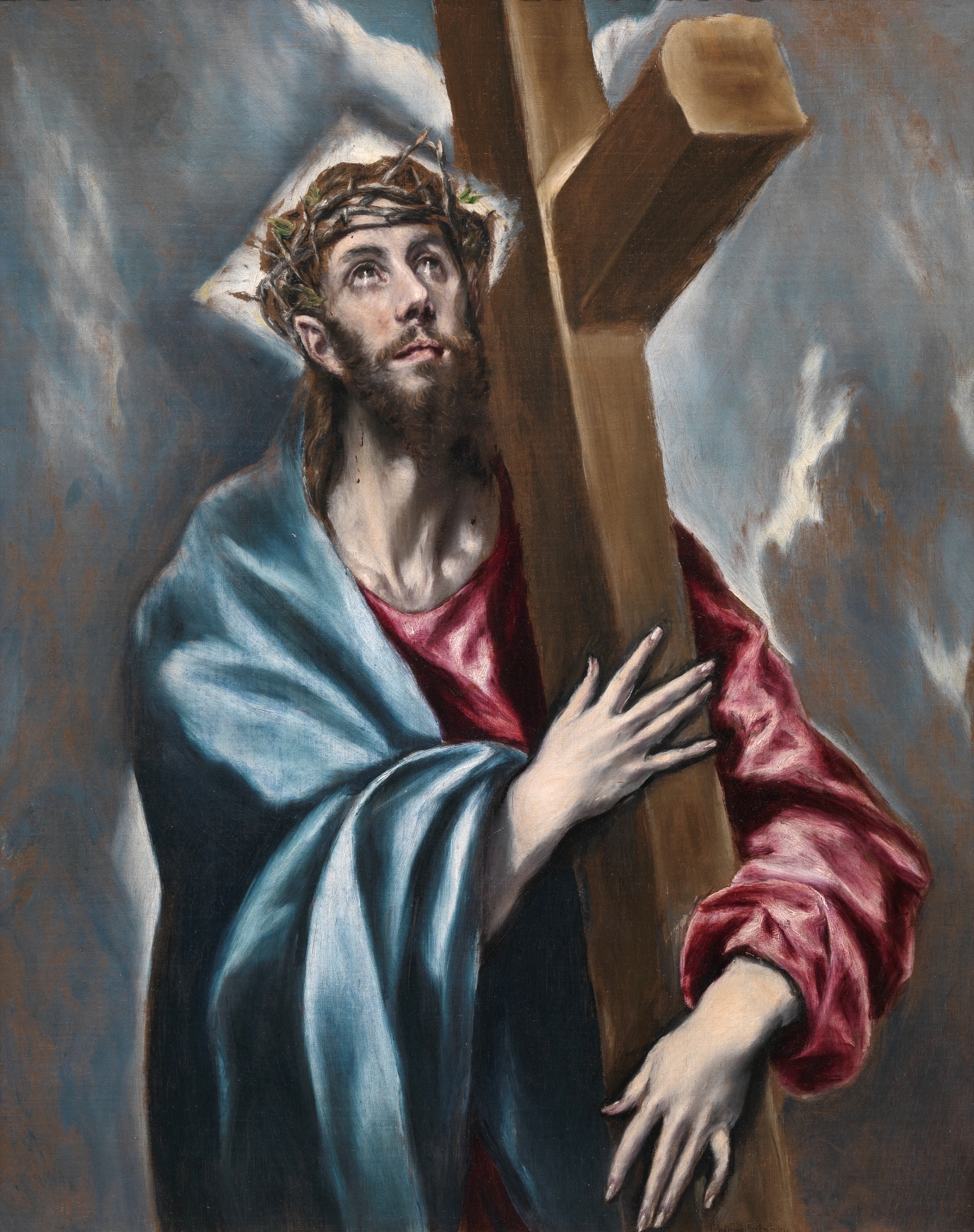 Cristo_abrazado_a_la_cruz_(El_Greco,_Museo_del_Prado) historia de jesus de nazareth