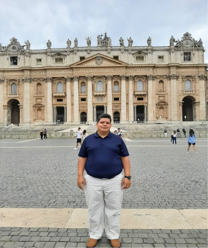 Ángel Alberto Cepeda Pérez - Seminarist din Venezuela - Student la Teologie - Roma - Mărturii CARF