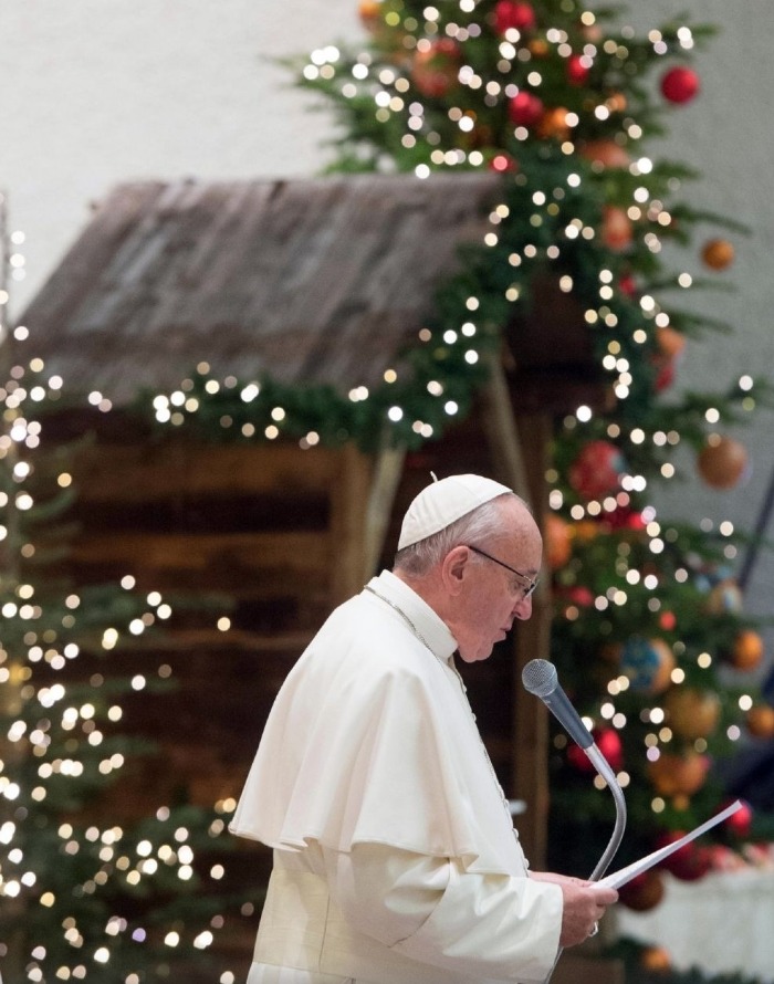 Pave Frans' budskab i sin juletale i 2020