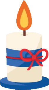 Lighted candle