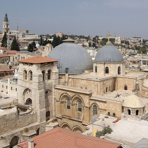 Santo Sepulcro, Jerusalen. Peregrinación a Tierra Santa con la Fundación CARF.