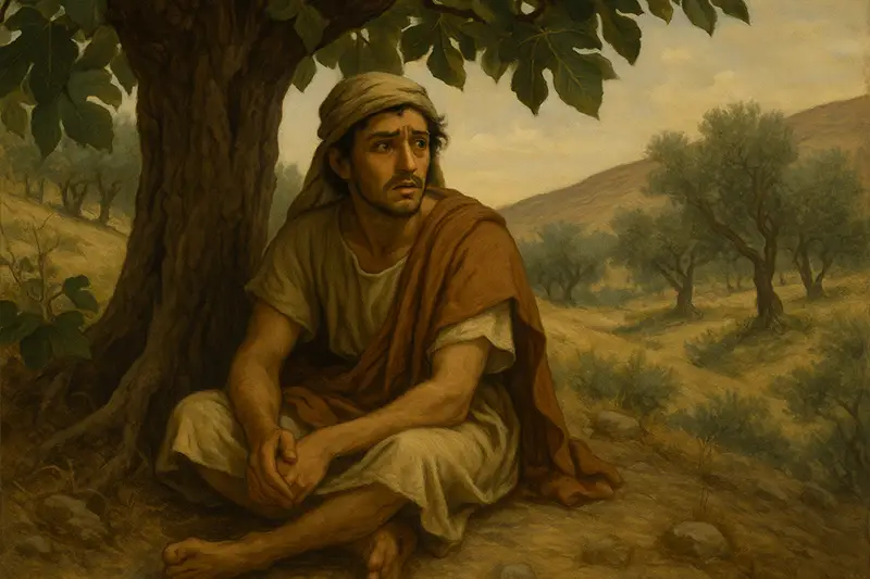 San Bartolomé bajo la higuera, ilustración digital.