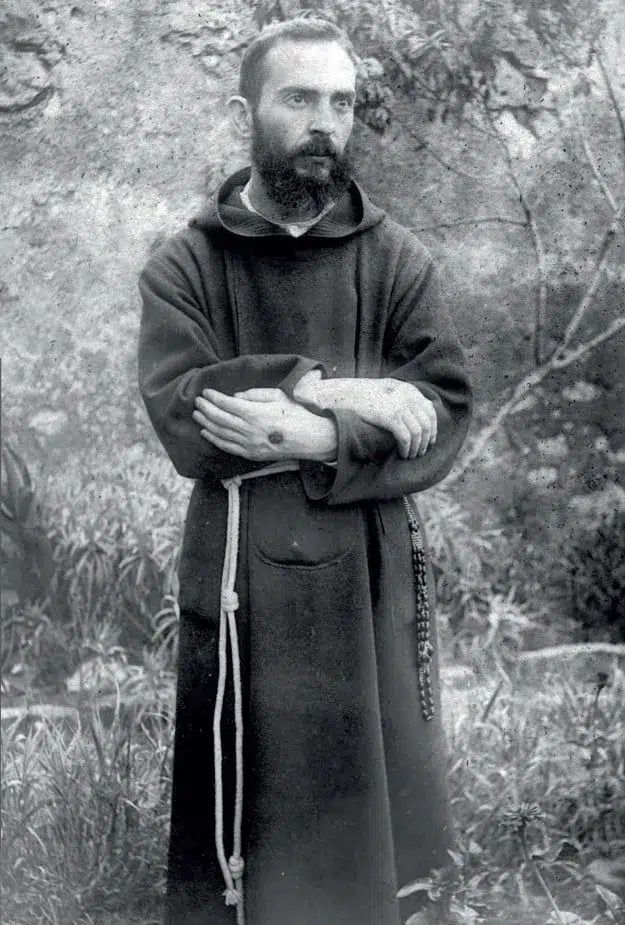 Padre Pio of Pietrelcina with the stigmata