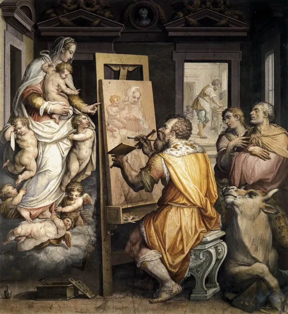 Giorgio vasari san luca ritrae la vergine oratorio di san luca annunziata