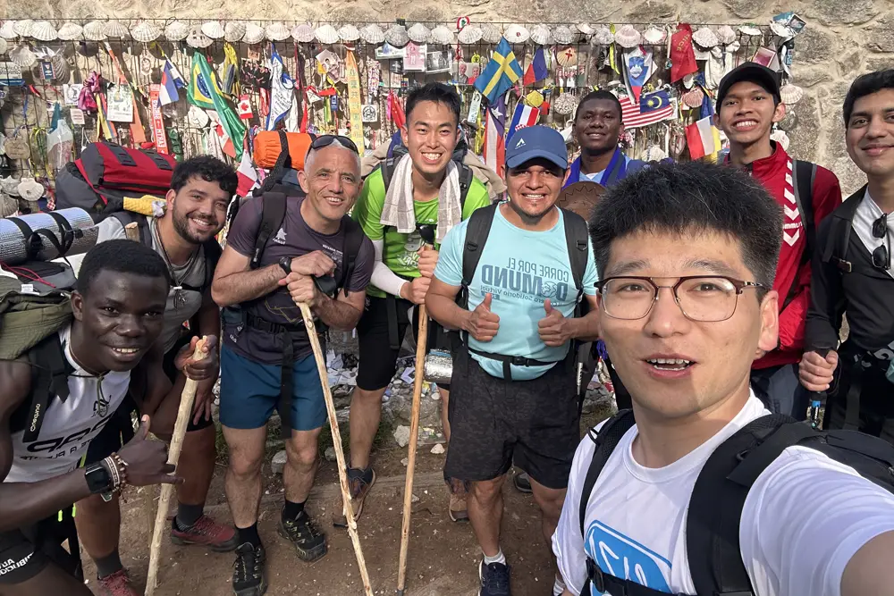 José Chang en el Camino de Santiago