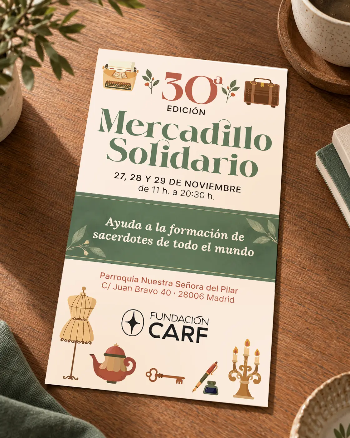 30 edición del Mercadillo Solidario de Madrid en beneficio de Fundación CARF